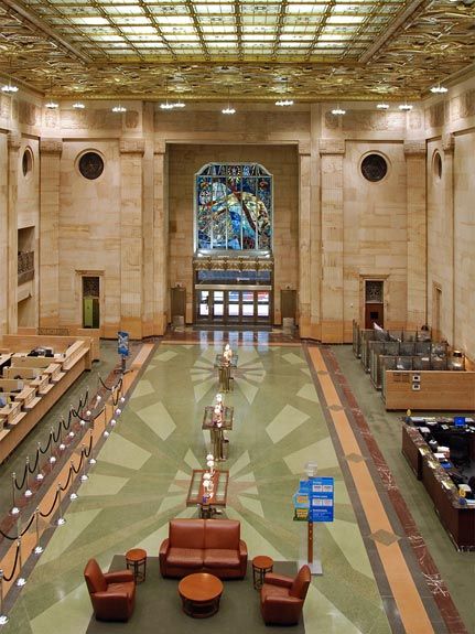 Interior of the Gulf Building in Houston